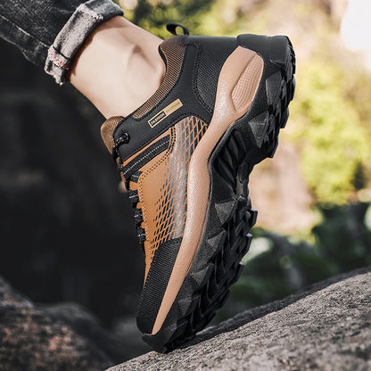 Men's Wear Resistant Waterproof Non-slip Anti-skid Anti-puncture Hiking Shoes Orthopedic Wide Toe Arch Support Walking Shoes