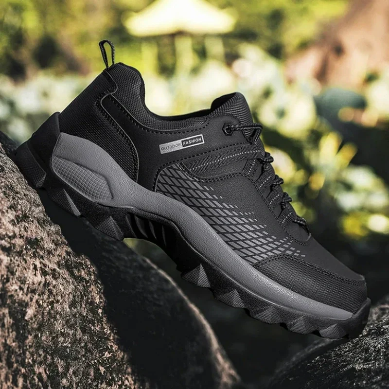 Men's Wear Resistant Waterproof Non-slip Anti-skid Anti-puncture Hiking Shoes Orthopedic Wide Toe Arch Support Walking Shoes