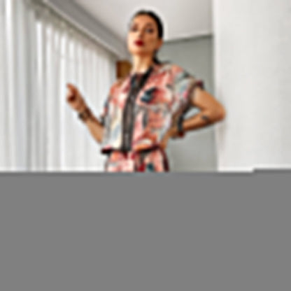 ⏳Time-Limited Special⏰Women's Printed Top & Wide Leg Pants 2-Piece Set