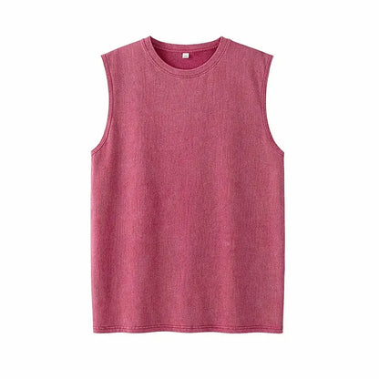Men’s Oversized Washed Sleeveless Tee
