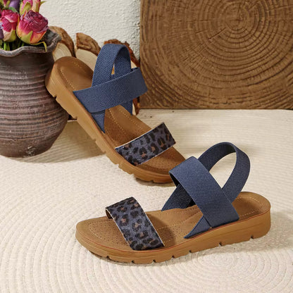 Women’s Elastic Wedge Sandals – Comfortable Summer Walking Shoes