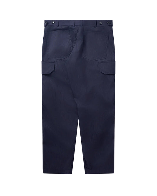 CDG SHIRT Side Pockets Dobby Stripes Pants  ¨C Navy