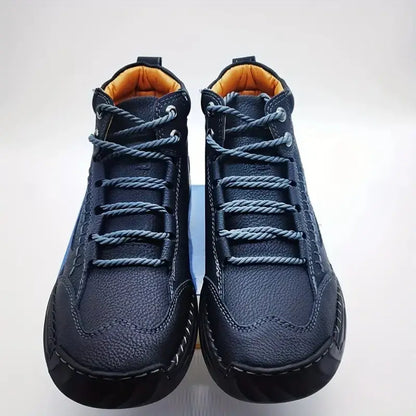 ⚡Men's Comfortable Handmade Leather Boots – Waterproof, Arch Support, Pressure Relief, Spacious Toe Box Outdoor Leather Shoes