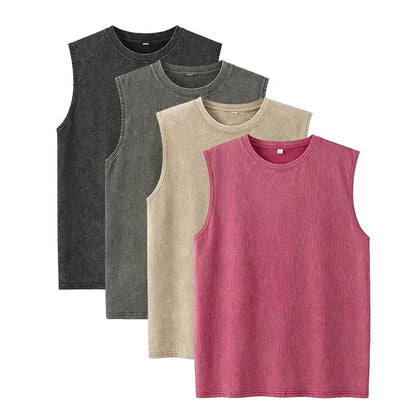 Men’s Oversized Washed Sleeveless Tee