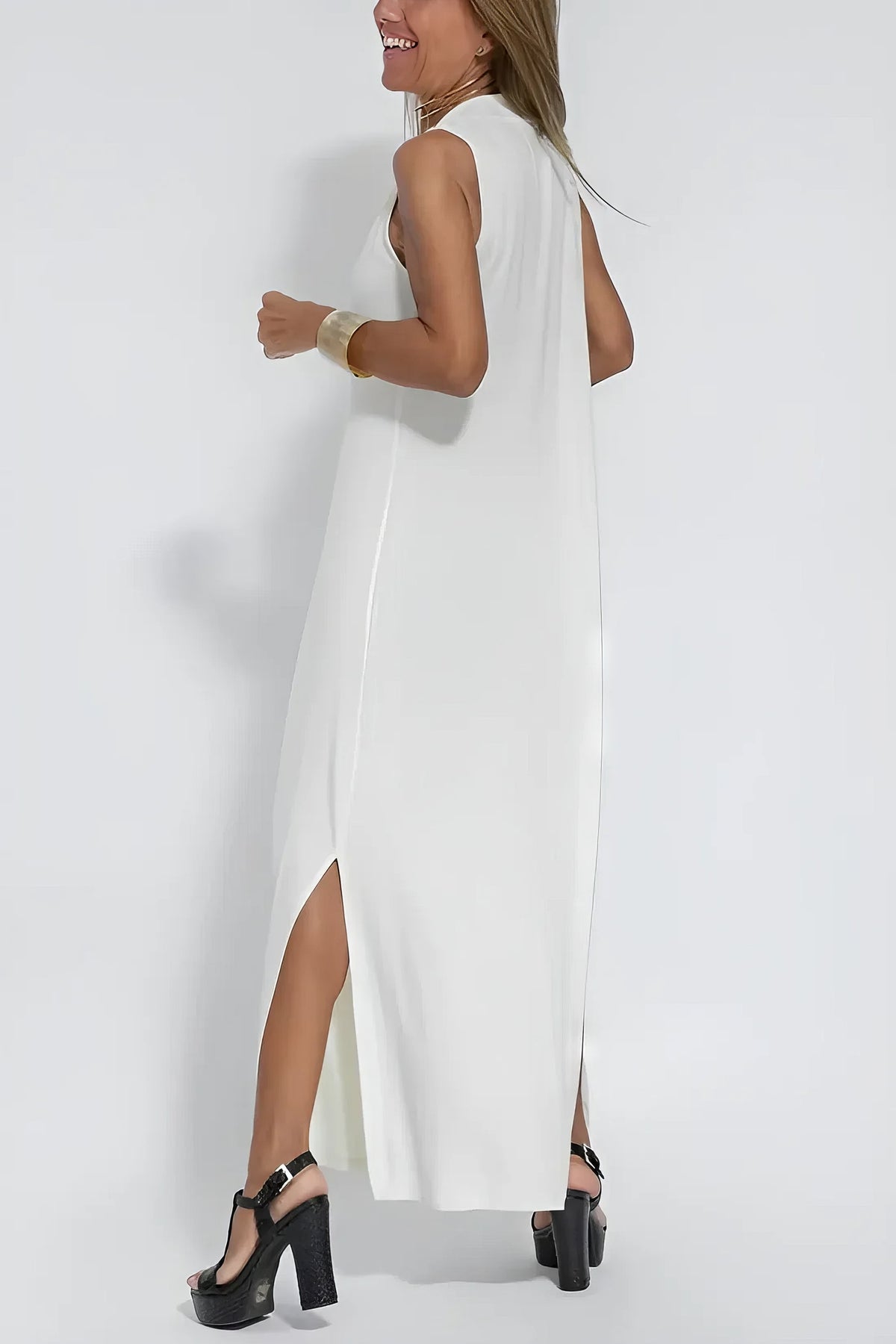 Elegant Long Dress + Matching Cardigan